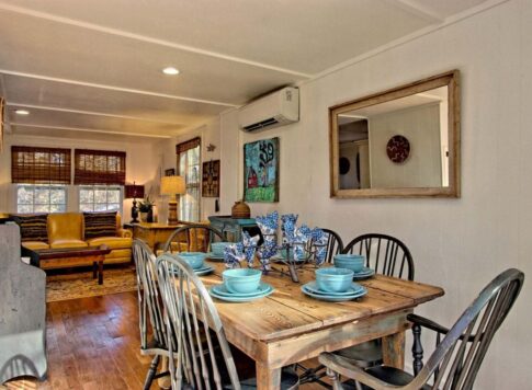 Fish Camp Cottage dining and living area