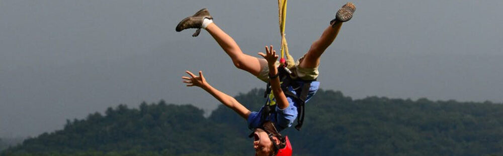 Zip-lining in Lakemont GA